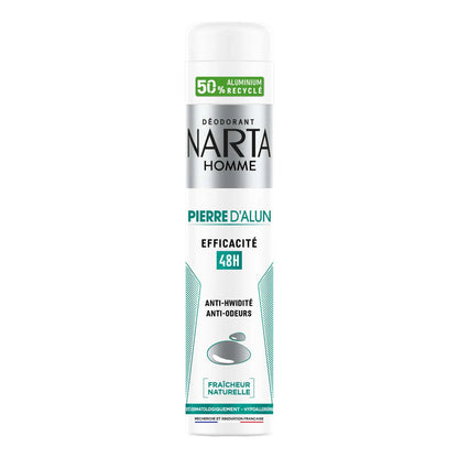 Narta - Alum Stone - Spray Deodorant - For Men - 48H- 200ml - Belle à Merveille
