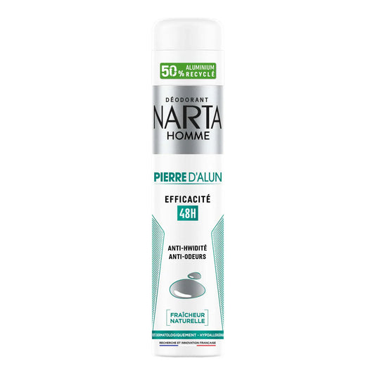 Narta - Alum Stone - Spray Deodorant - For Men - 48H- 200ml - Belle à Merveille