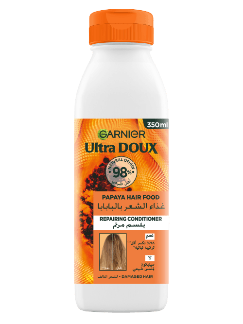 Garnier Ultra Doux Papaya Vegan Hair Food Conditioner, for damaged hair