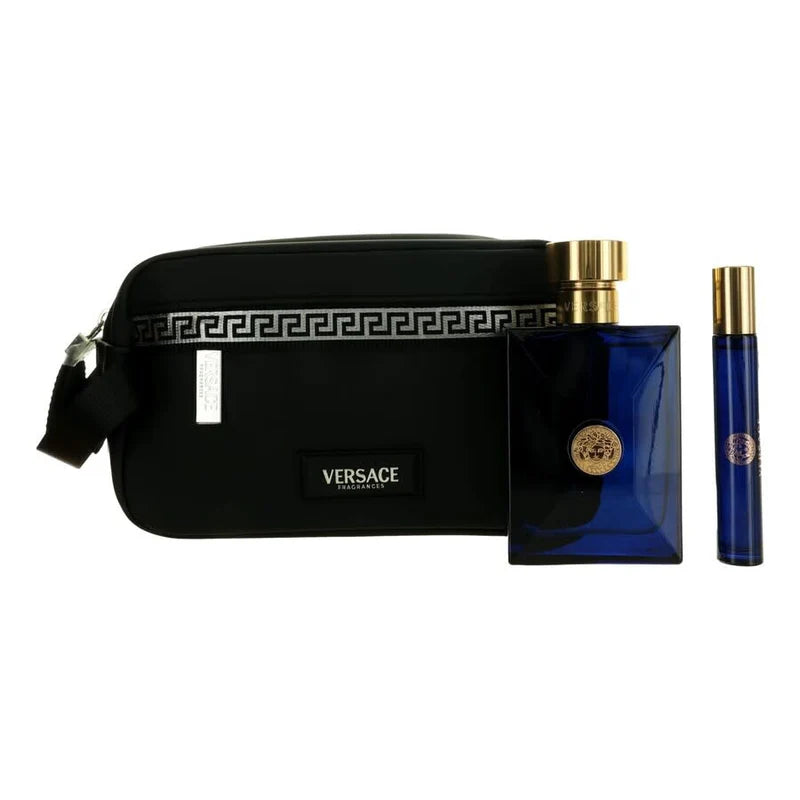 Versace - Dylan Blue Homme Eau de Toilette Coffret 100 ml + 10 ml + Trousse (pouch)