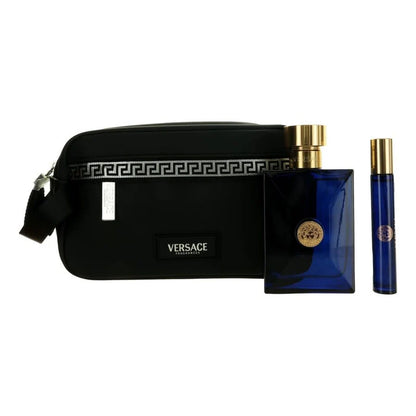Versace - Dylan Blue Homme Eau de Toilette Coffret 100 ml + 10 ml + Trousse (pouch)