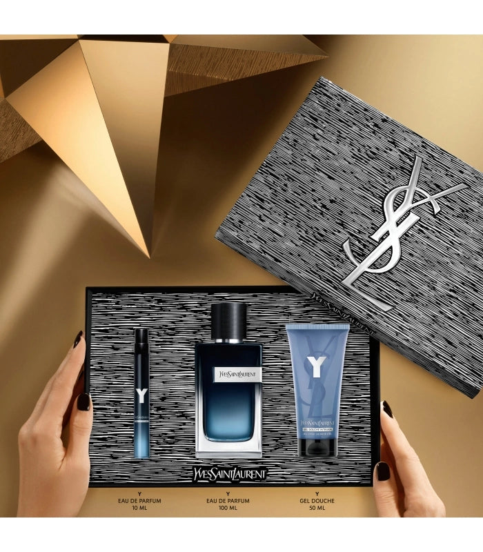 Yves Saint Laurent- Y Homme Eau de Parfum Coffret 100 ml + 10 ml + Shower Gel 50 ml
